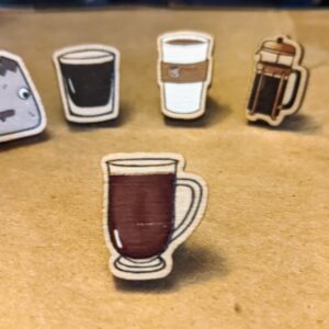 Coffee Pins latte